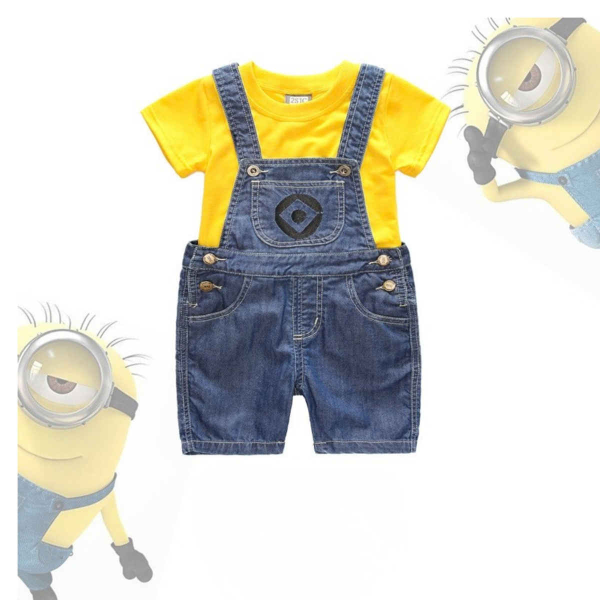 Peekaboo Pocket Overalls Set