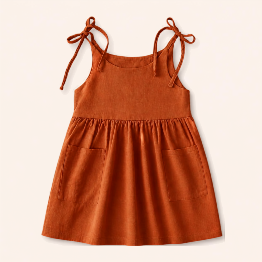 Earthy Essentials Mini Dress – Rustic Orange
