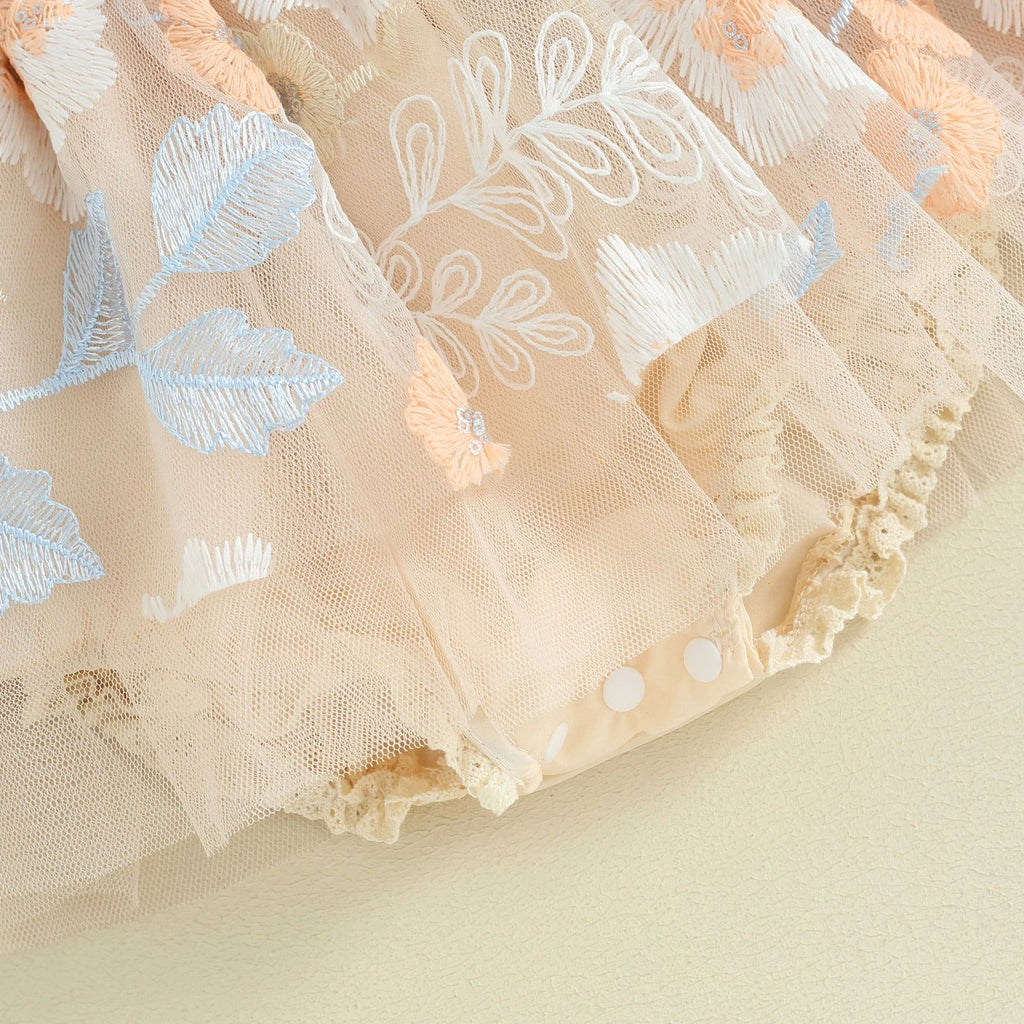 Sweet Tulle & Lace Floral Romper – alternate view 3