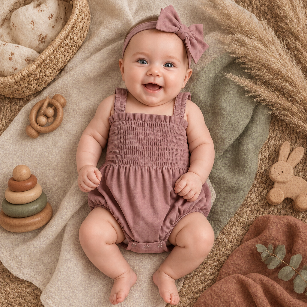 Boho Cloud Baby Romper