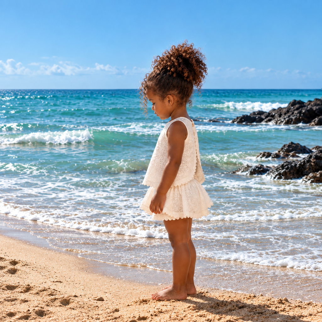 Seaside Pearl Eyelet Set – White – alternate view