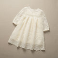 Heirloom Lace Long Sleeve Dress – White – alternate view
