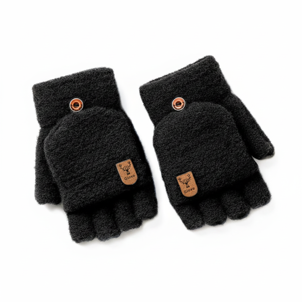 Icebreaker Half-Finger Gloves – Black