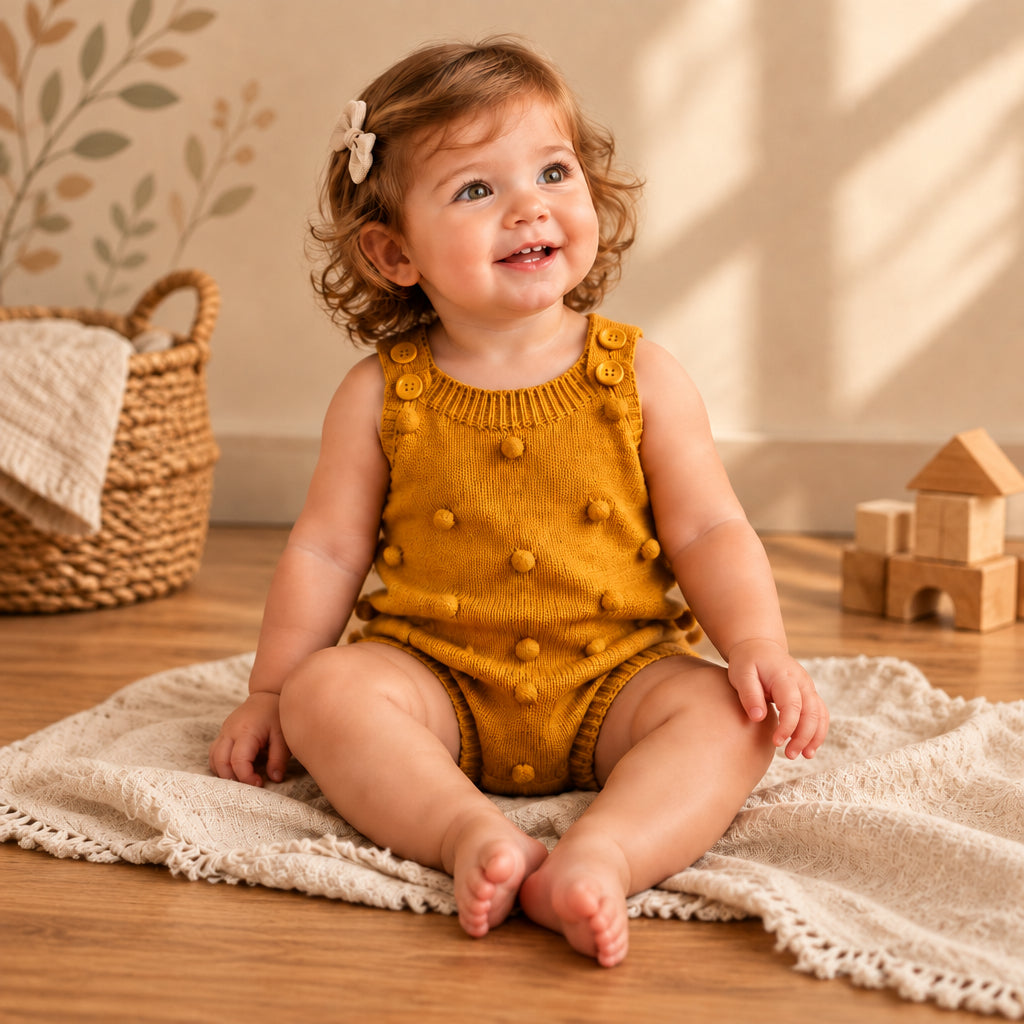Little Pebble Knit Romper