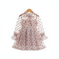 Polka Ruffle Party Dress – Pink
