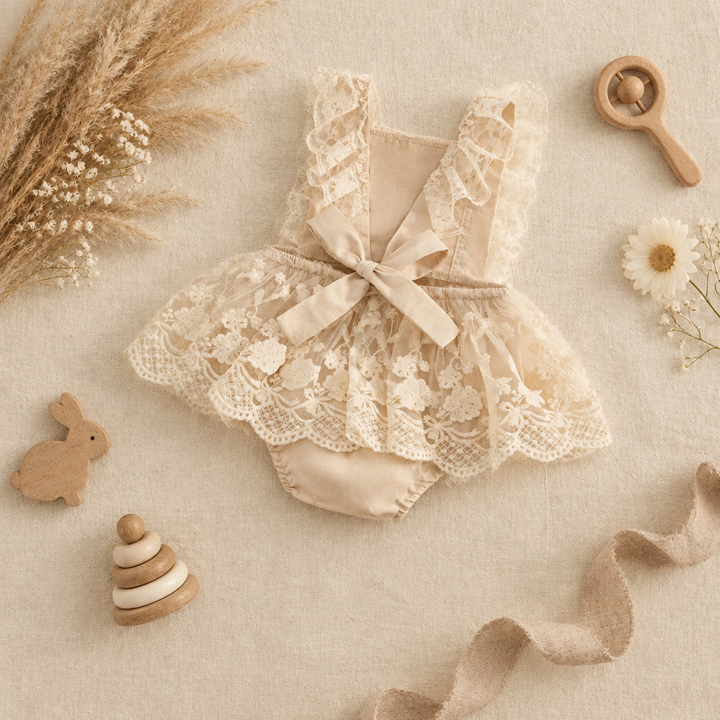 Timeless Floral Lace Romper – alternate view 2