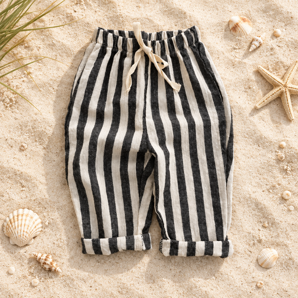 The Cove Stripe Pants – Carbon Black