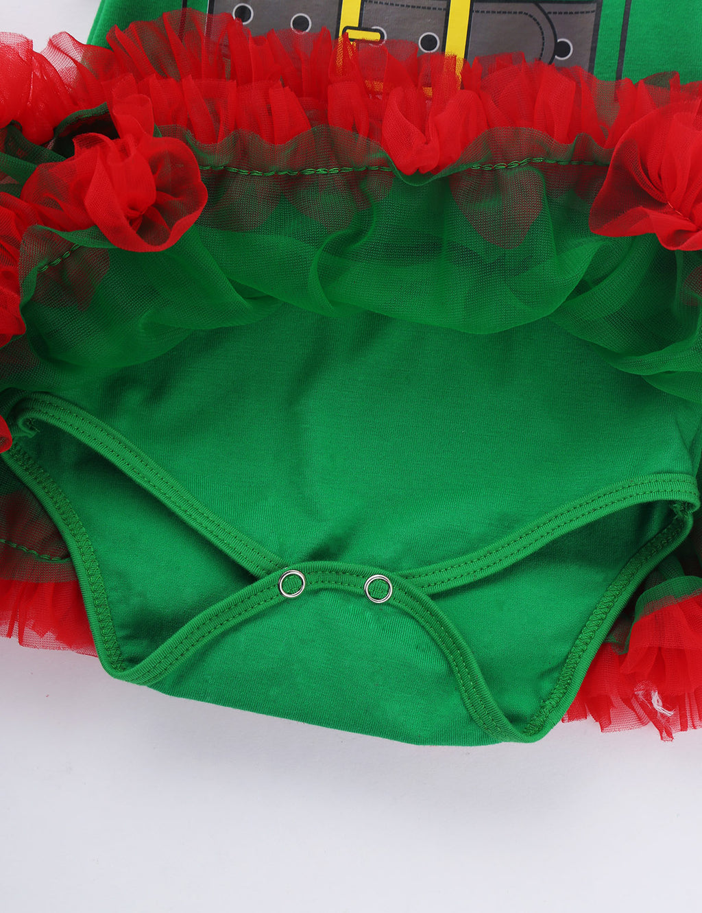 Festive Elf Baby Romper Set – Green and Red – view 4