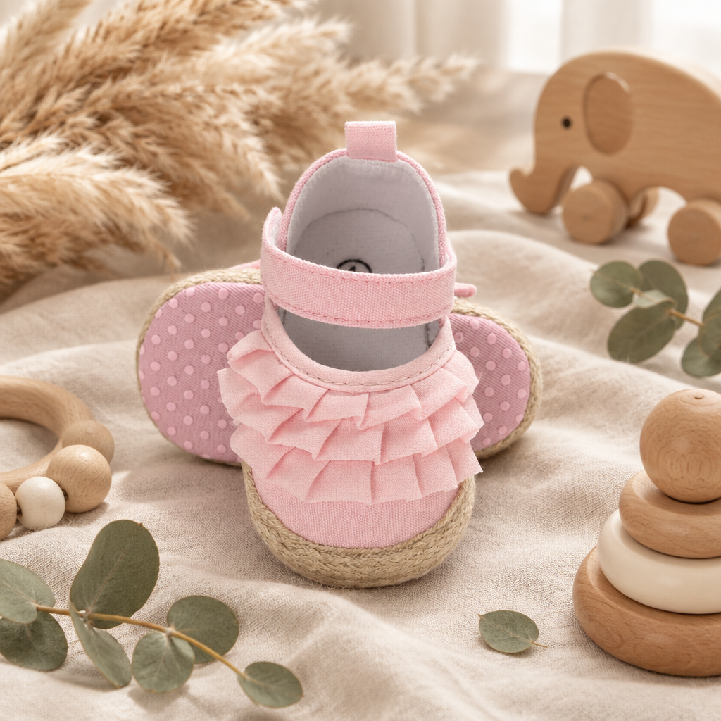 Ruffle First Step Baby Shoes – alternate view 2