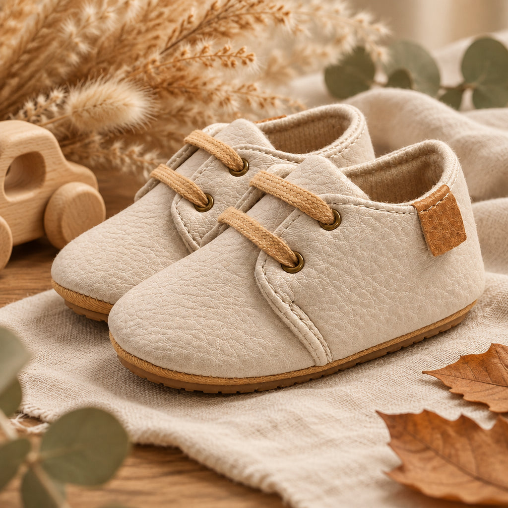 Signature First Step Baby Shoes – Beige