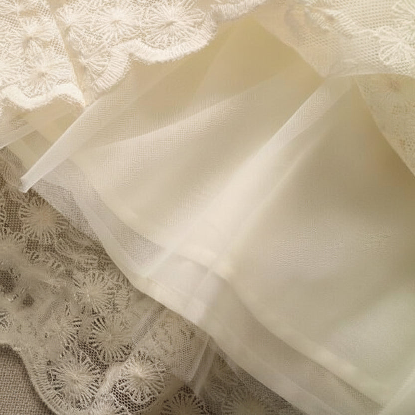 Heirloom Lace Long Sleeve Dress – White – view 6