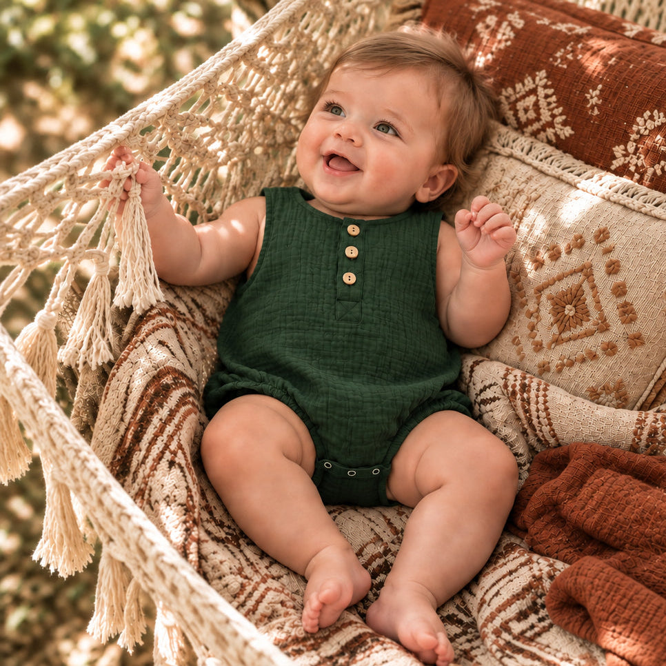 Cotton Drift Boys Romper