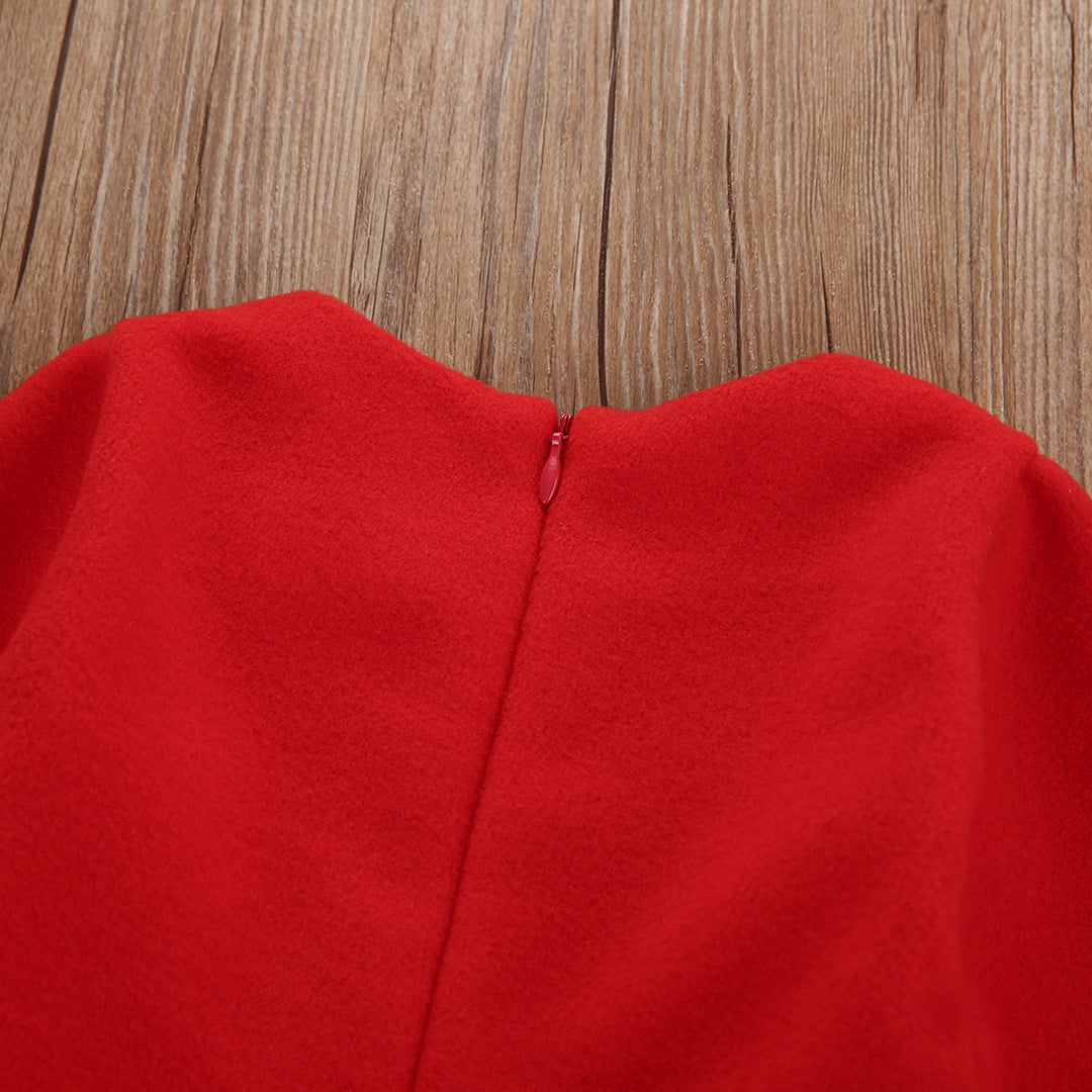 Festive Candy Cane Tulle Dress – Red – view 3