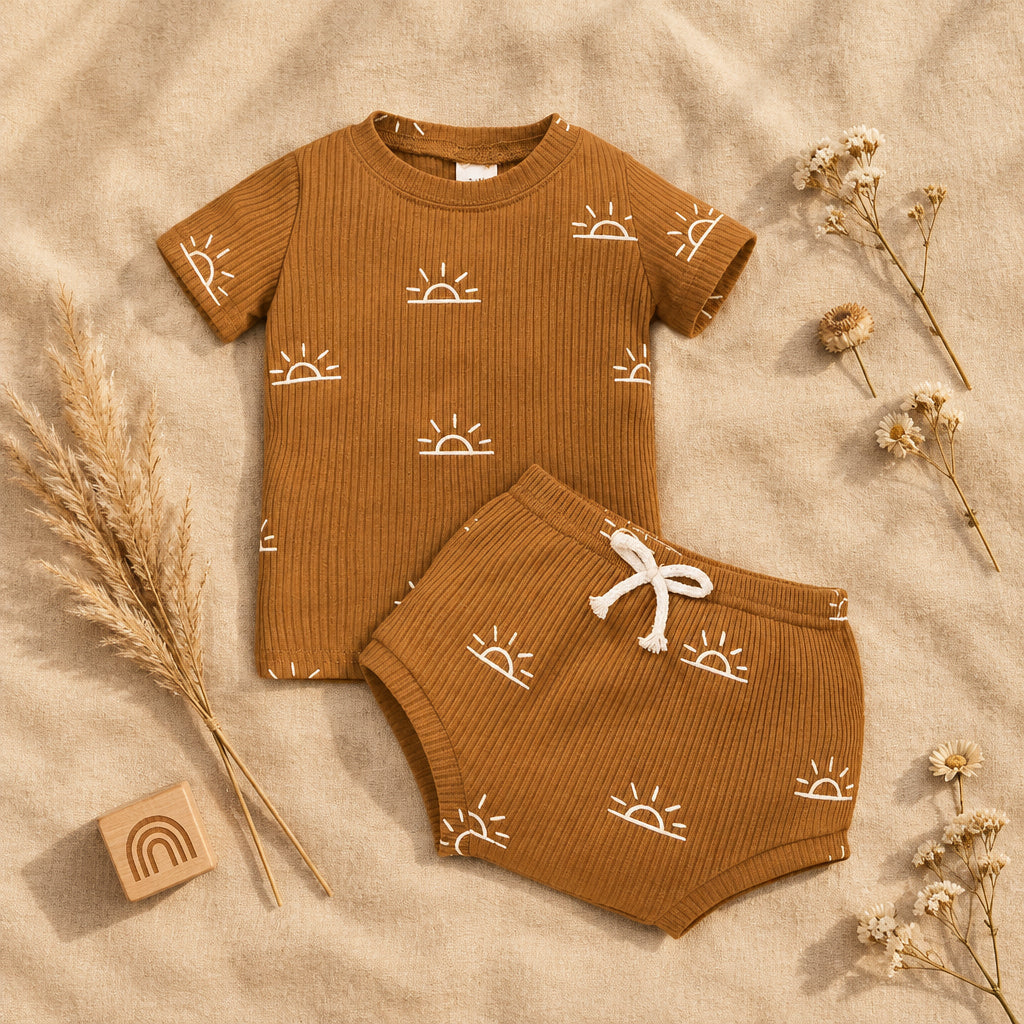 Sunny Sprout Romper Set – Yellow