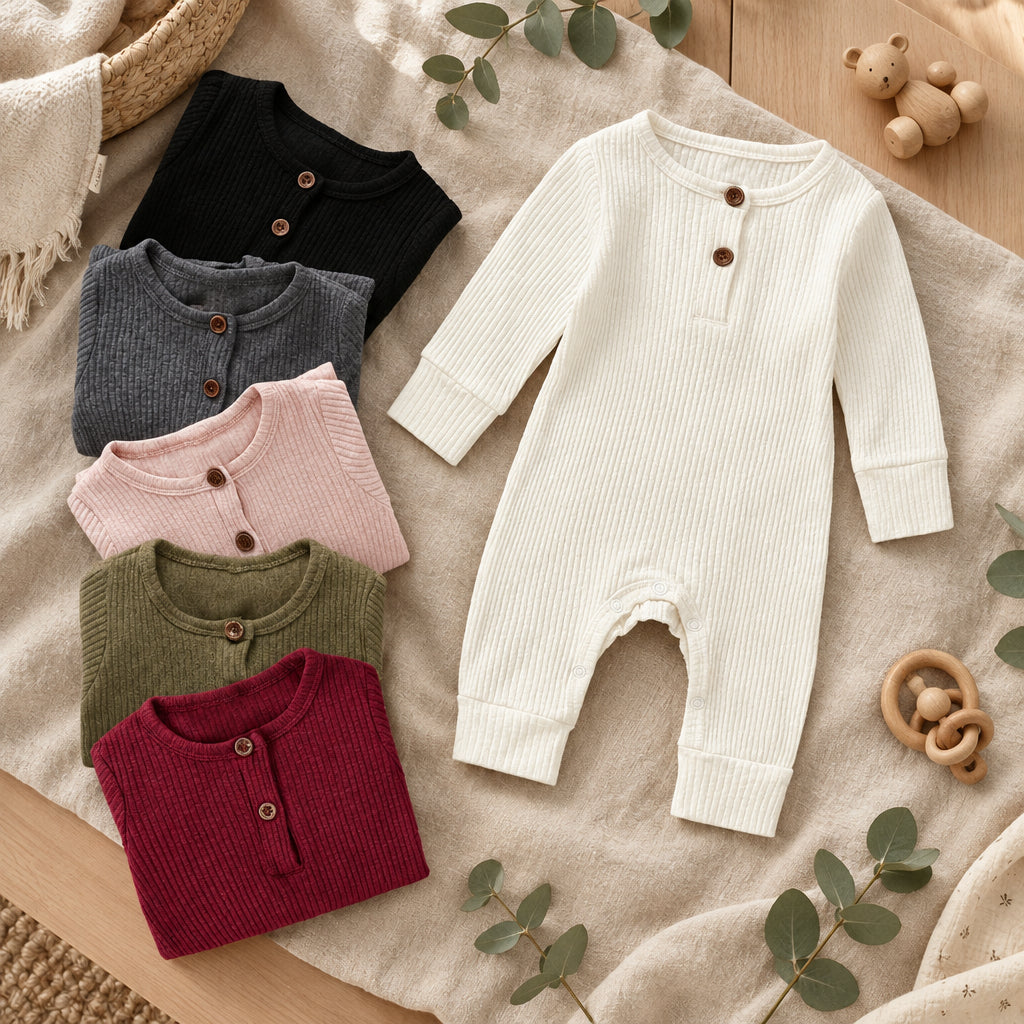 Little Cove Ribbed Romper – alternate view 1