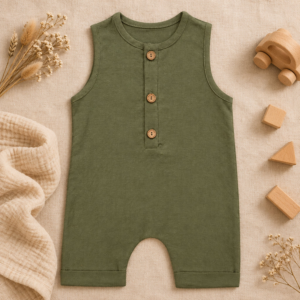 Sun & Sand Baby Romper – Green