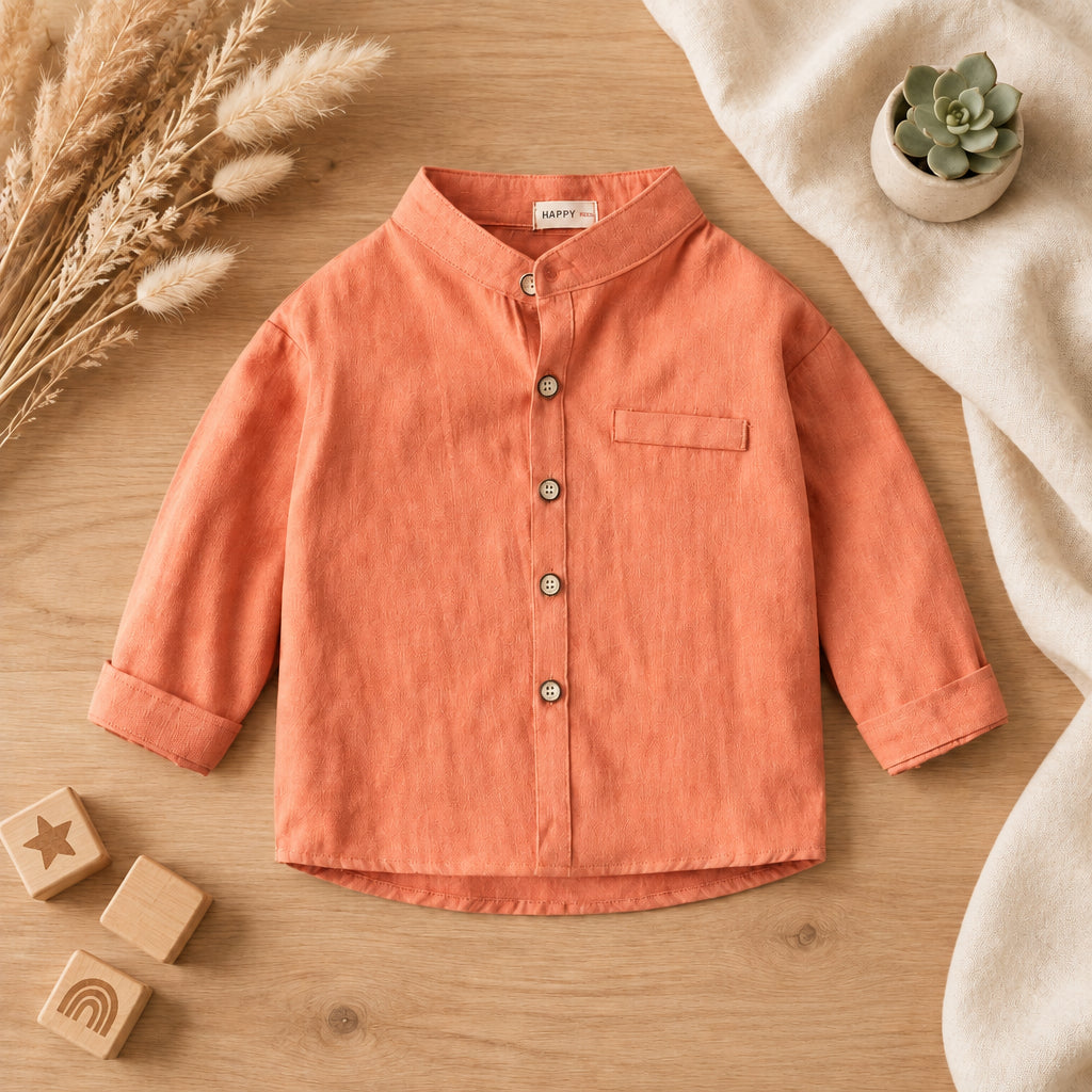 Hudson Classic Collar Shirt – Peach