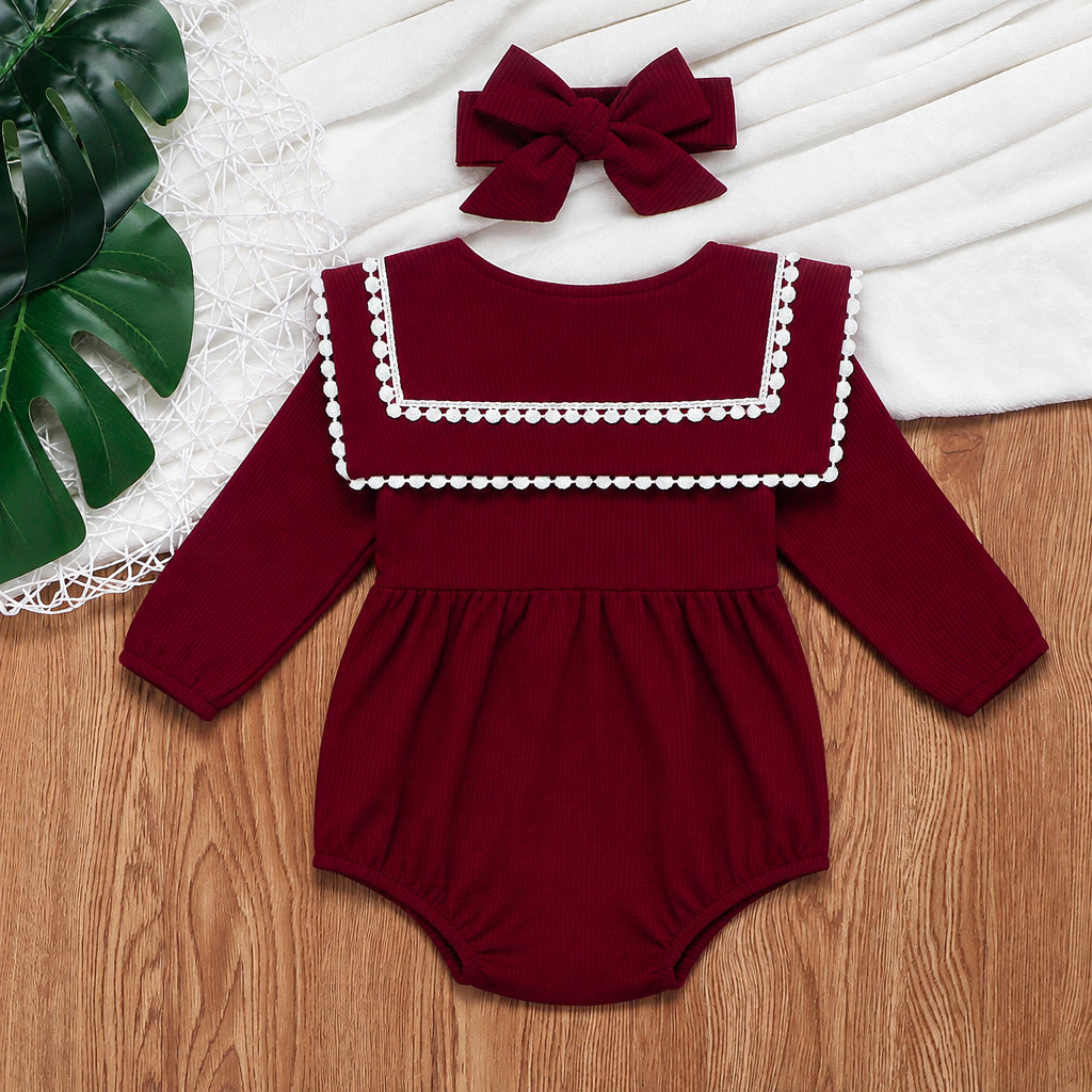 Sweet Ruffle Collar Bodysuit – alternate view 1