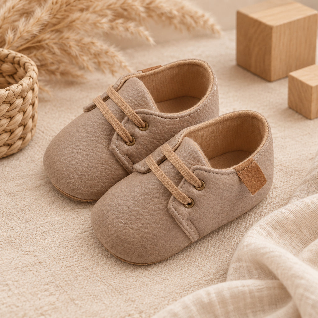 Signature First Step Baby Shoes – Light apricot