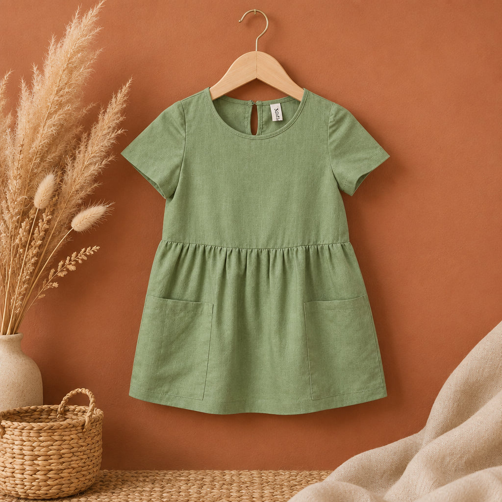 Summer Daze Cotton Dress – Green