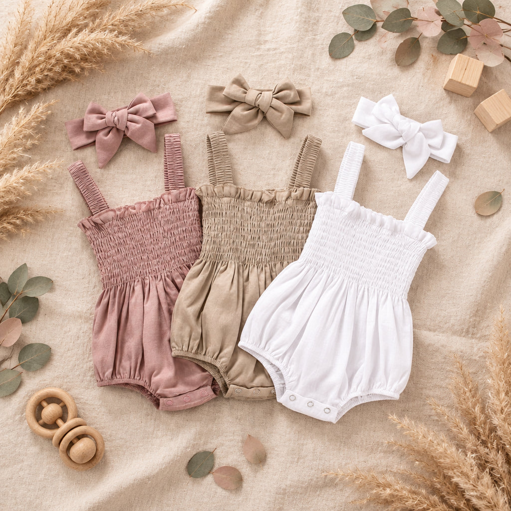 Boho Cloud Baby Romper – alternate view 1