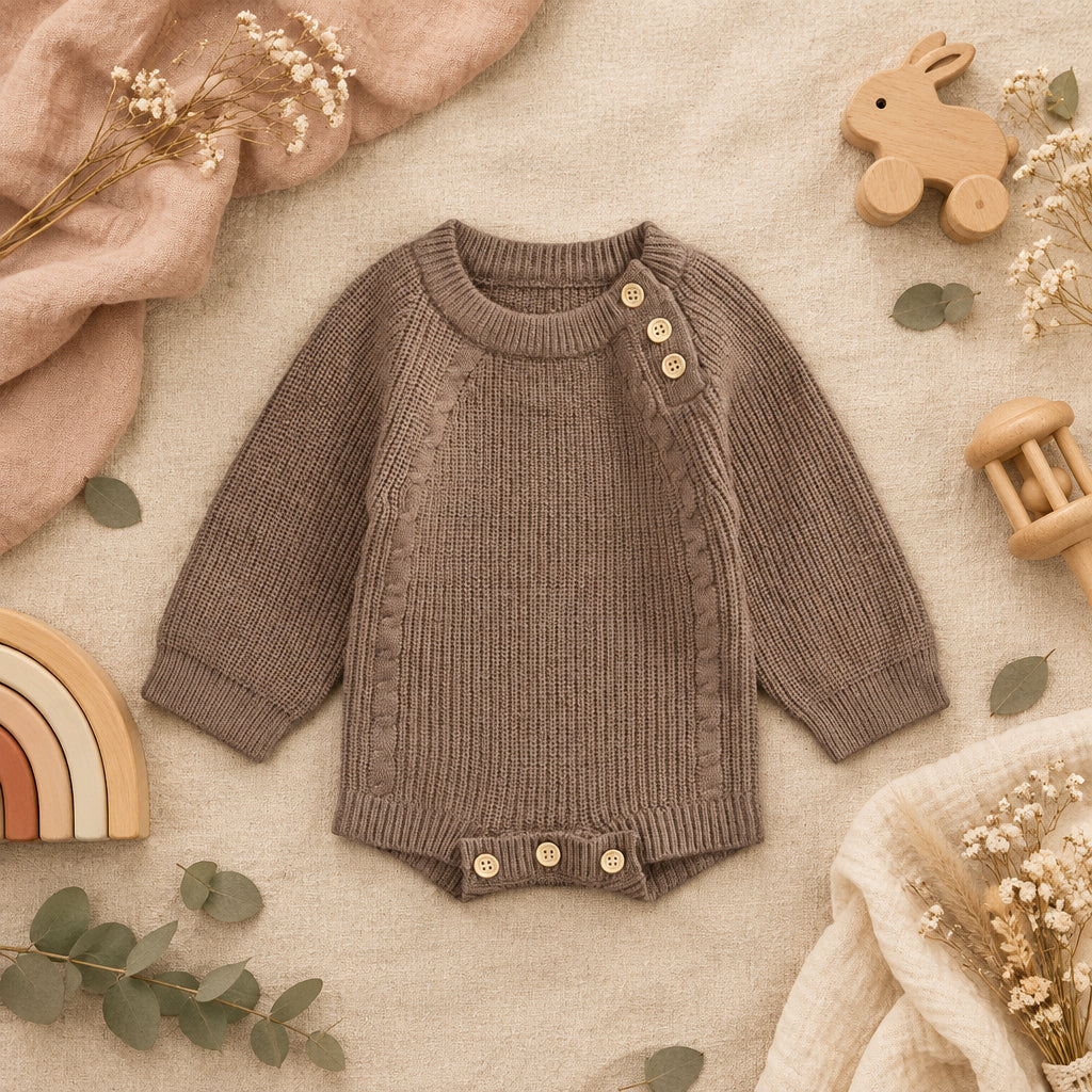 Earth & Ember Knit Bodysuit – Dark Brown
