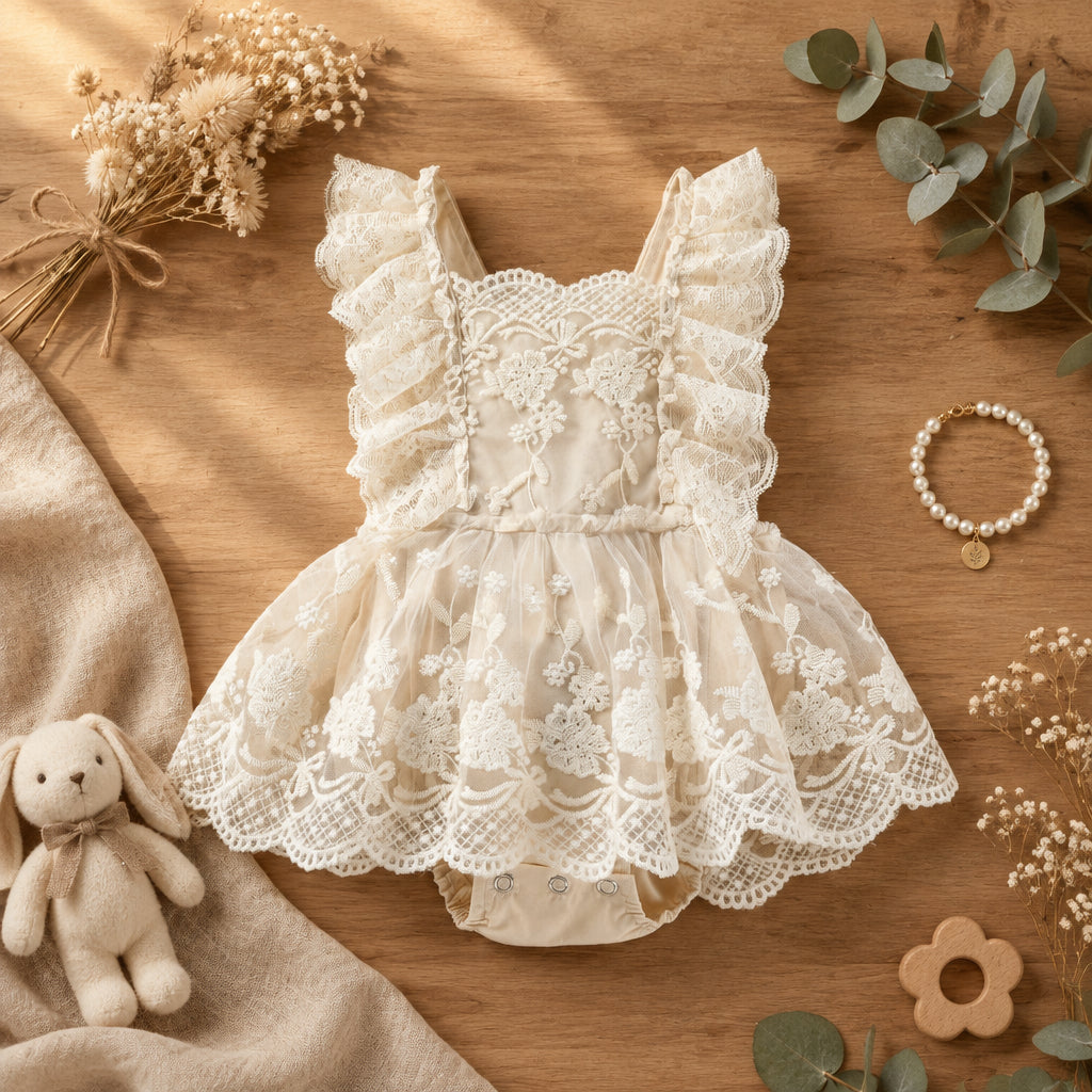 Timeless Floral Lace Romper – alternate view 1