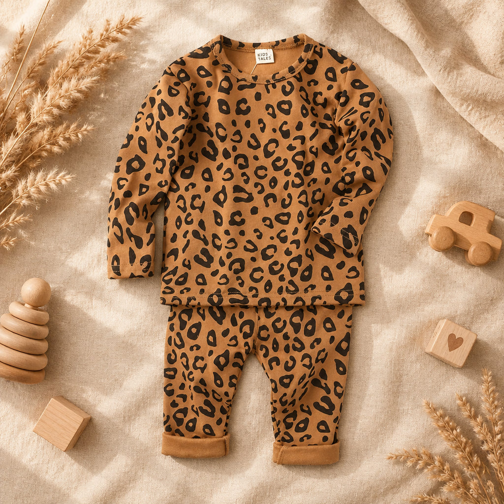 Lush Cub & Co Leopard Pyjamas – Coffee