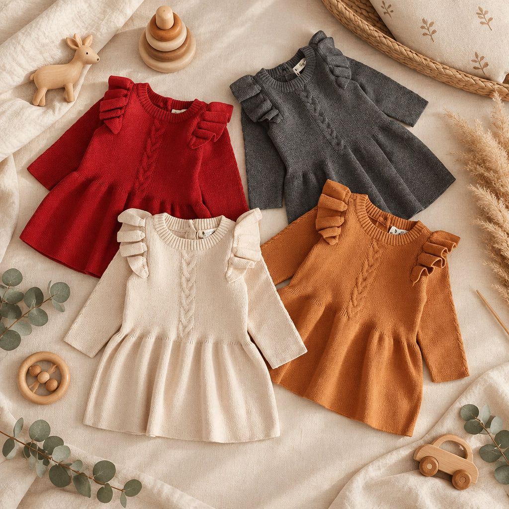 Heirloom Knit Ruffle Dress – alternate view 1