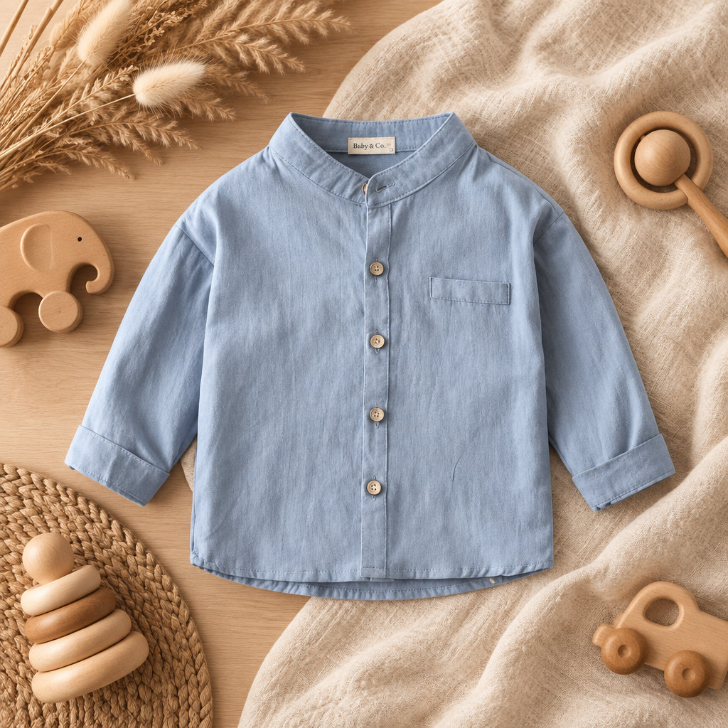 Hudson Classic Collar Shirt – Blue