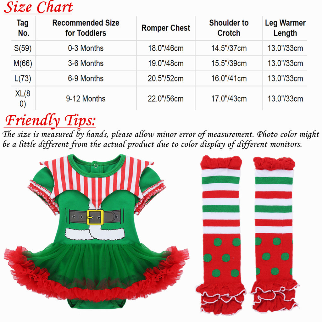Festive Elf Baby Romper Set – Green and Red – view 5